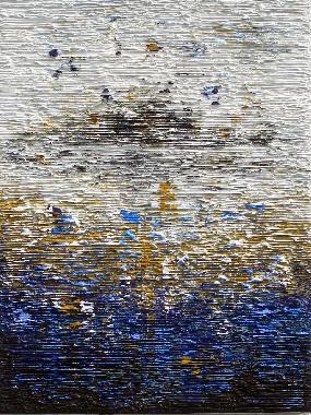 Landschaft abstrakt/ blau von Schüller, Patrizia