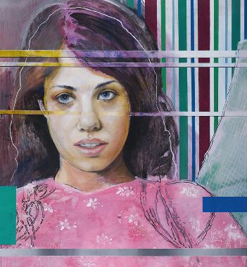 Mädchen mit Streifen von Mallat, Rolf 