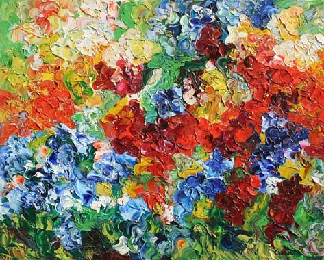 Iris et Giroflées von CHIMARAS