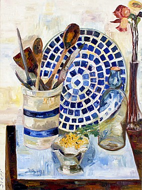 Still Life in blue von Starr, Erin