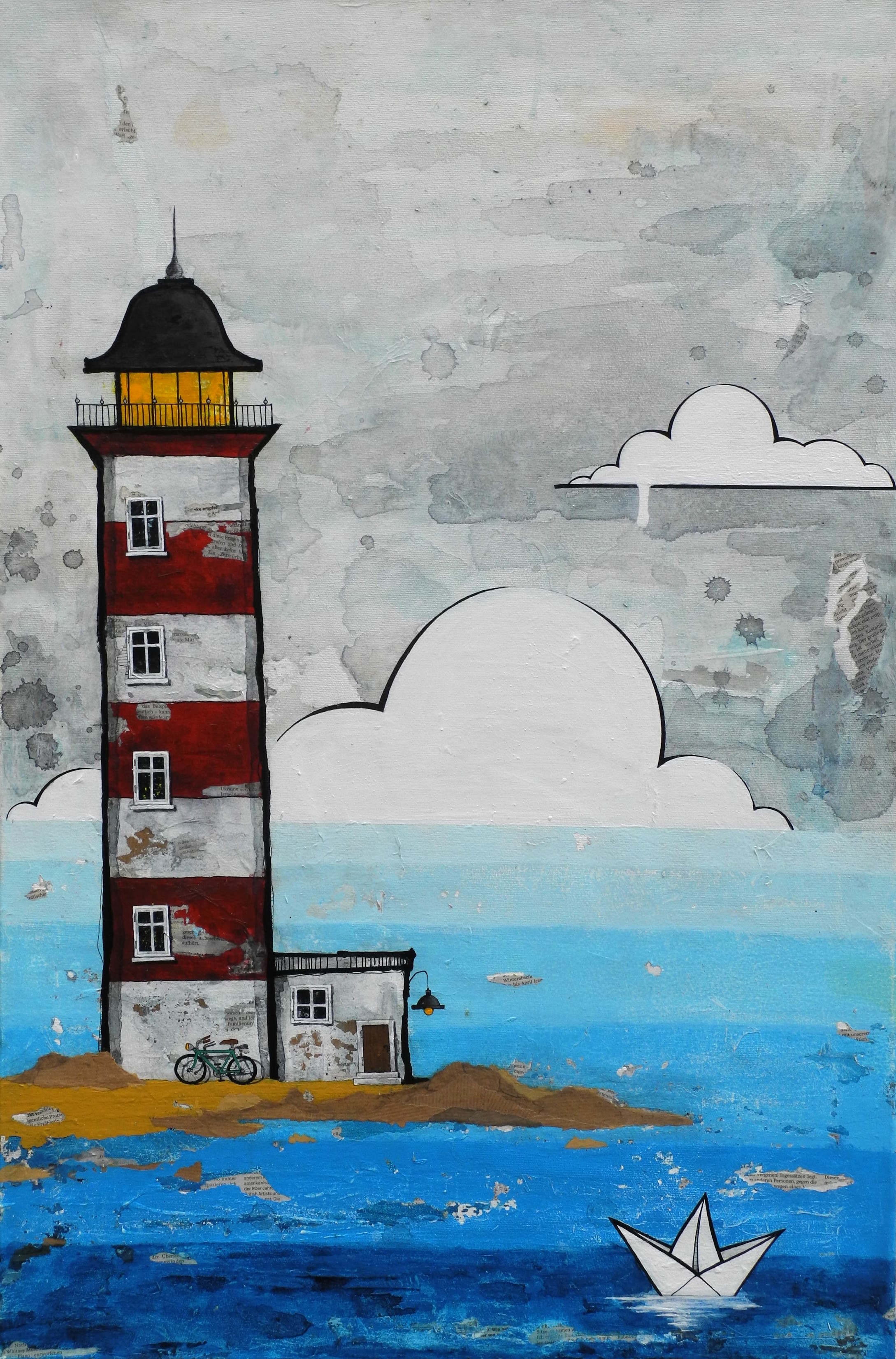 Leuchttrum mit Fahrrad  von Wanckel, Lucas